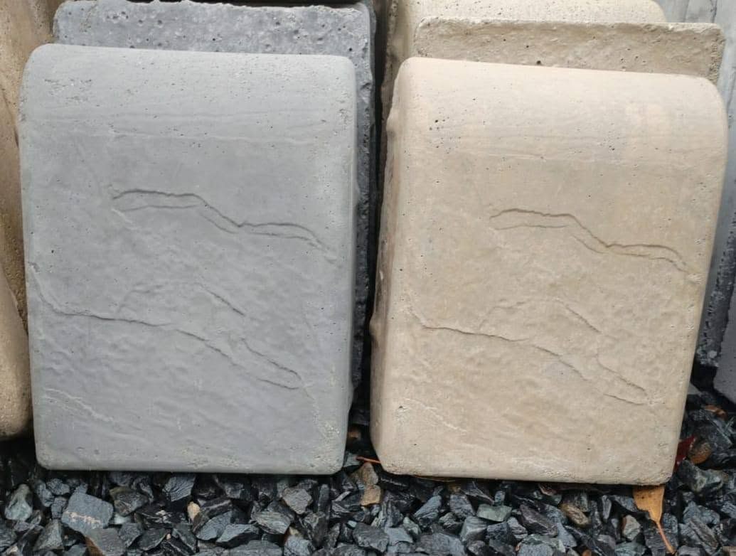 Rounded edge rectangular pavers